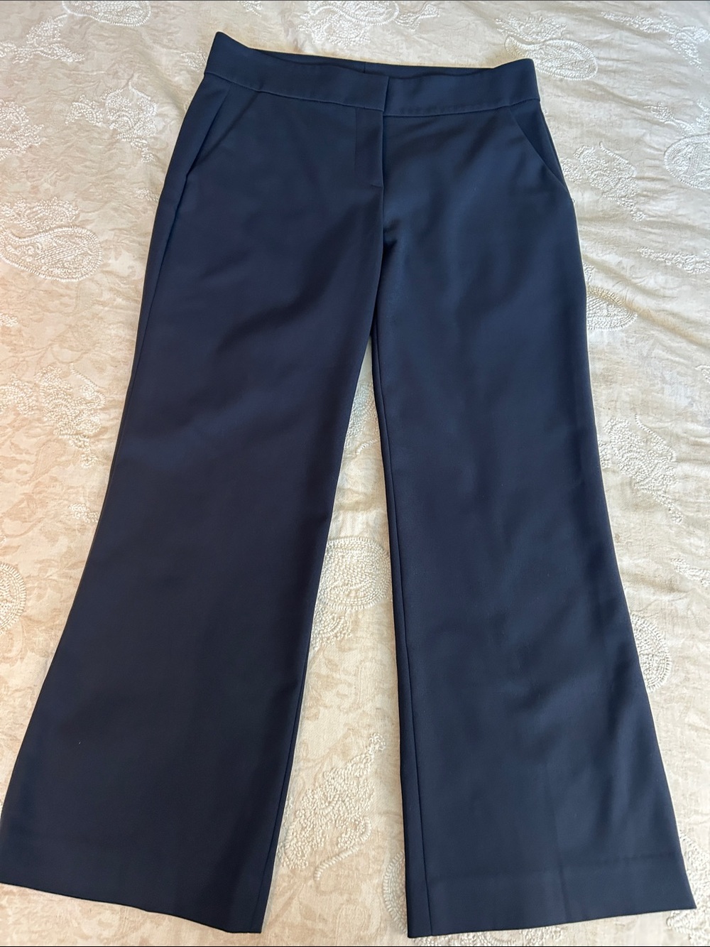 Judith & Charles Navy Tailored Dress Pants w/ sewn in back seam down legs Size 6